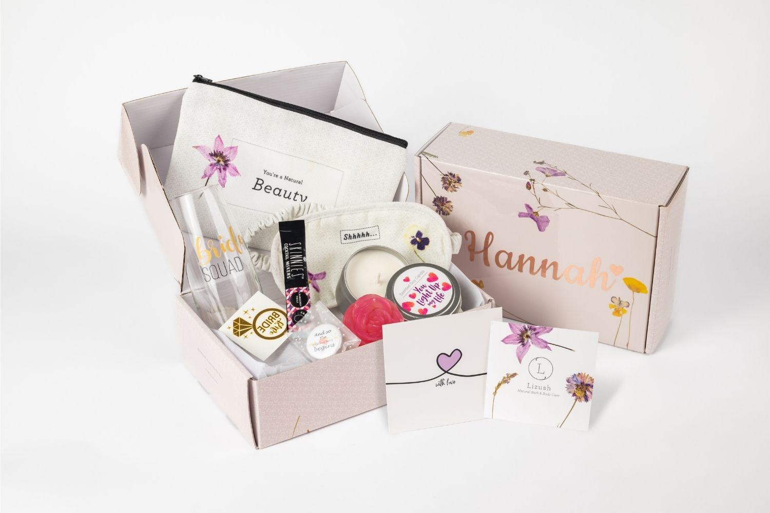 Bridal shower gift, Bridesmaids gift box, Natural spa gift set-0